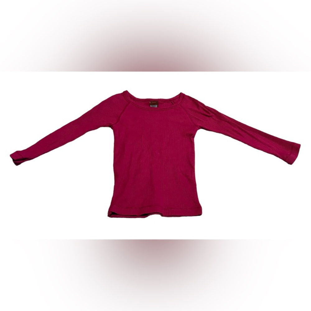 Tea Collection girls ribbed long sleeve shirt. Size L (18-24 months)